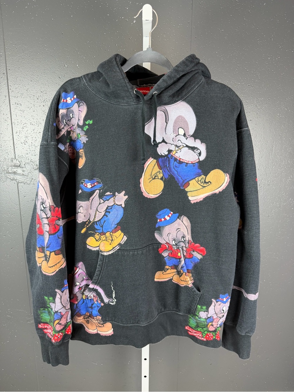 Supreme Elephant Hooded Sweatshirt Black FW22 Large Preowned